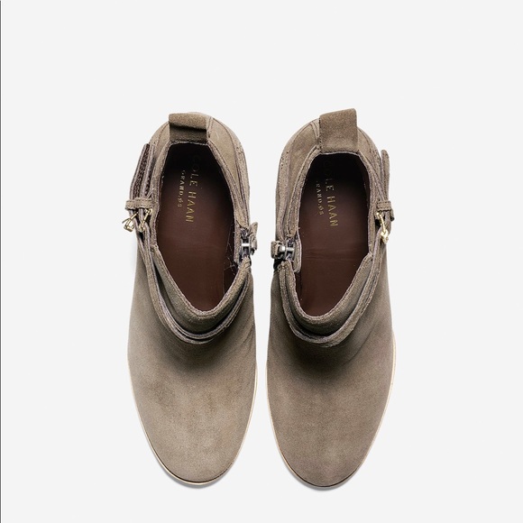 NWOT Cole Haan Linnie Booties | Morel Suede - Picture 4 of 4